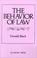 Cover of: The Behavior of Law