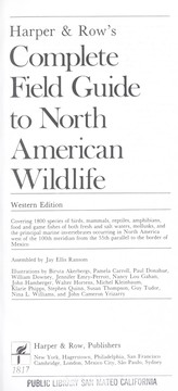 Cover of: Harper and Rows Complete Field Guide to North American Wildlife Western Edition