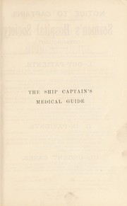 Cover of: The ship captain's medical guide