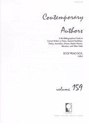 Cover of: Contemporary Authors, Vol. 159 by Scot Peacock