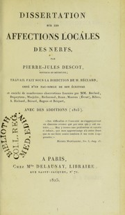 Cover of: Dissertation sur les affections locales des nerfs