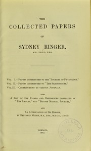Cover of: The collected papers of Sydney Ringer