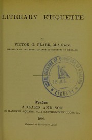 Cover of: Notes on printing for authors by Victor Gustave Plarr