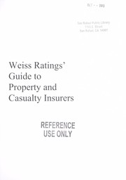 Cover of: Weiss Ratings' Guide to Property & Casualty Insures, Fall 2013