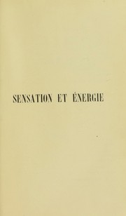 Cover of: Sensation et e¿ergie