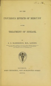 Cover of: On the injurious effects of mercury in the treatment of disease