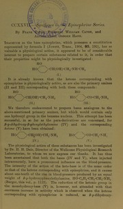 Syntheses in the epinephrine series. [Pt. I] by Frank Tutin