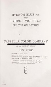 Cover of: Hydron colours on cotton yarn