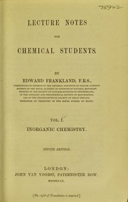 Cover of: Lecture Notes for Chemical Students