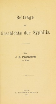 Cover of: Beitr©Þge zur Geschichte der Syphilis