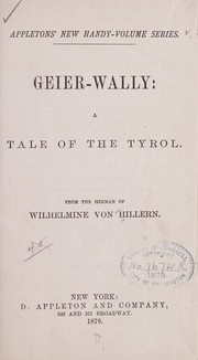 Cover of: Geier-Wally by Wilhelmine von Hillern
