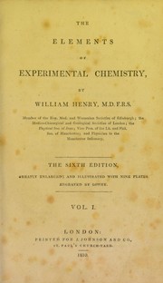 Cover of: The elements of experimental chemistry by Henry, William
