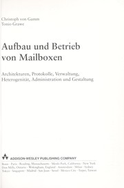 Aufbau und Betrieb von Mailboxen by Christoph von Gamm, Tonio Grawe