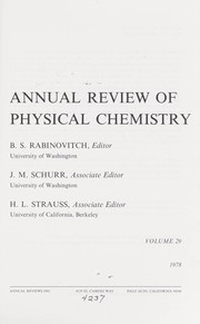 Cover of: Annual review of physical chemistry.