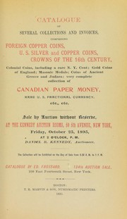 Cover of: Catalogue of several collections and invoices ...