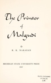 Cover of: The printer of Malgudi.