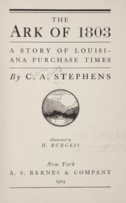Cover of: The ark of 1803 by Stephens, C. A.