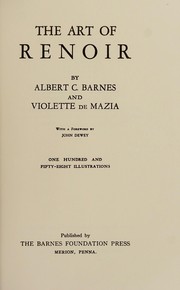 The art of Renoir by Albert C. Barnes
