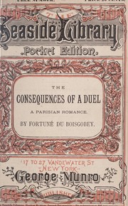 Cover of: The consequences of a duel