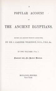 Cover of: A popular account of the ancient Egyptians by John Gardner Wilkinson