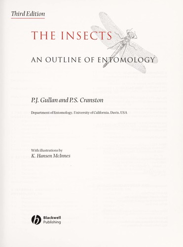 INSECTS: AN OUTLINE OF ENTOMOLOGY. by PENNY GULLAN
