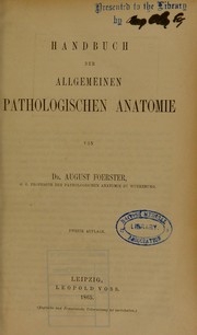 Cover of: Handbuch der pathologischen Anatomie