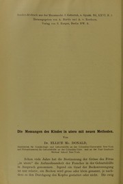 Cover of: Die Messungen des Kindes in utero mit neuen Methoden by Ellice McDonald