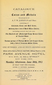 Catalogue of coins and medals, the property of A. P. W. Johnston and others ... by Lyman Haynes Low