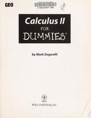 Cover of: Calculus II For Dummies by Mark Zegarelli