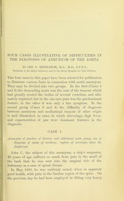 Cover of: Four cases illustrative of difficulties in the diagnosis of aneurysm of the aorta