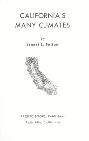 Cover of: California's many climates by Ernest L. Felton