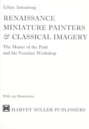 Cover of: Renaissance miniature painters & classical imagery by Lilian Armstrong
