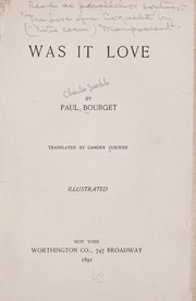 Cover of: Was it love