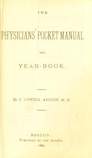 Cover of: The physicians' pocket manual and year-book