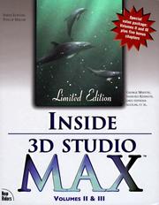 Cover of: Inside 3D studio Max by Dave Espinosa-Aguilar ... [et al.].