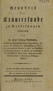 Cover of: Grundriss der Kr©Þuterkunde zu Vorlesungen entworfen