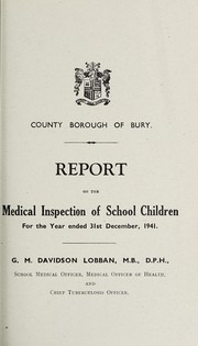 Cover of: [Report 1941] by Bury (Greater Manchester, England). County Borough Council