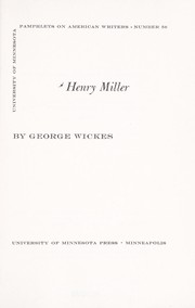 Cover of: Henry Miller.