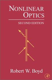 Cover of: Nonlinear optics by Robert W. Boyd