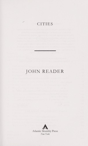 Cities by John Reader | Open Library