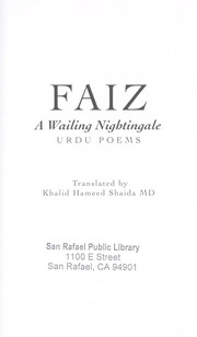 Cover of: Faiz: a wailing nightingale : Urdu poems