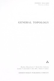 Cover of: General topology by Stephen Willard