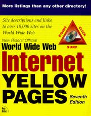 Cover of: New Rider's Official Internet and World Wide Web Yellow Pages (Que's Official Internet Yellow Pages) by Lorna Gentry