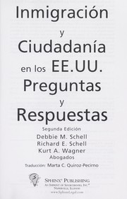 Cover of: Inmigracion y ciudadania en los EE.UU. by Debbie M. Schell