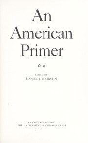 An American Primer by Daniel J. Boorstin