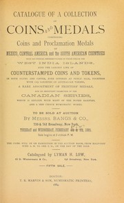 Cover of: Catalogue of a collection of coins and medals ...