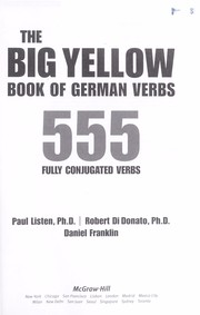 Cover of: The big yellow book of German verbs