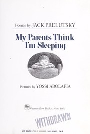 Cover of: My parents think I'm sleeping: poems