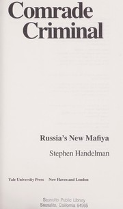 Cover of: Comrade criminal by Stephen Handelman