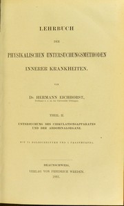 Cover of: Lehrbuch der physikalischen Untersuchungsmethoden innerer Krankheiten